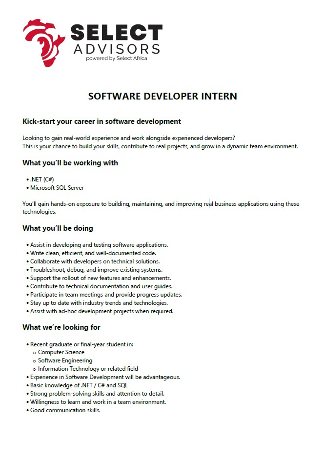 SOFTWARE DEVELOPER Select-Africa-Head-of-Credit-and-Risk-May-2023